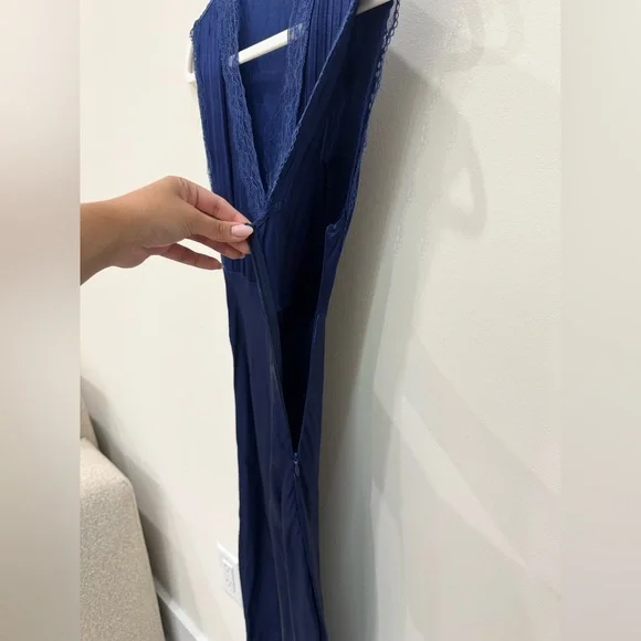 MANGO NAVY LACE DETAIL DRESS- SIZE XS - Picture 5 of 7